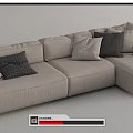 Modern corner sofa multiplayer sofa 3d model