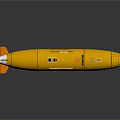 Yellow REMUS Autonomous Underwater Vehicle Featuring Technical Equipment And Structure 3d model