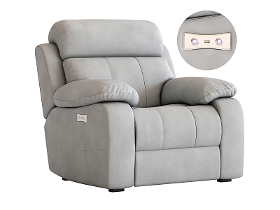 Armchair with foot lift armchair multi-functional single person sofa chair single person sofa 3d model