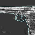 Modern Black Handgun Design With Barrel Trigger Grip And Safety