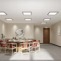 Professional Commercial Kitchen With Stainless Steel Equipment Worktables And Ceiling Lights