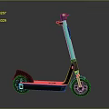 Black And Green Electric Scooter With Sleek Design And Stable Wheels
