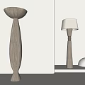 floor lamp solid wood floor lamp 3d model