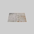 Modern Square Rugs in Gray Beige Tones with Textured Pattern for Home Decor 3d model