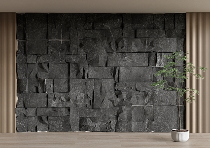 rubble stone background wall stone wall stone wall 3d model