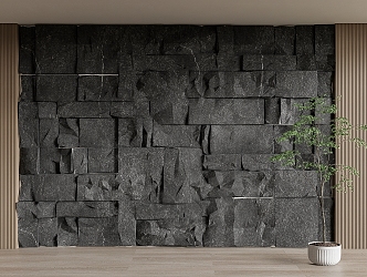 rubble stone background wall stone wall stone wall 3d model