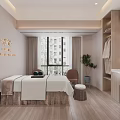 Modern Beauty Hair Salon Interior With Arched Doorway White Walls Green Plants And Light Flooring