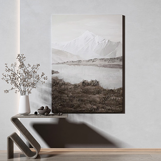 Quiet Landscape Painting Decorative Painting 3d model