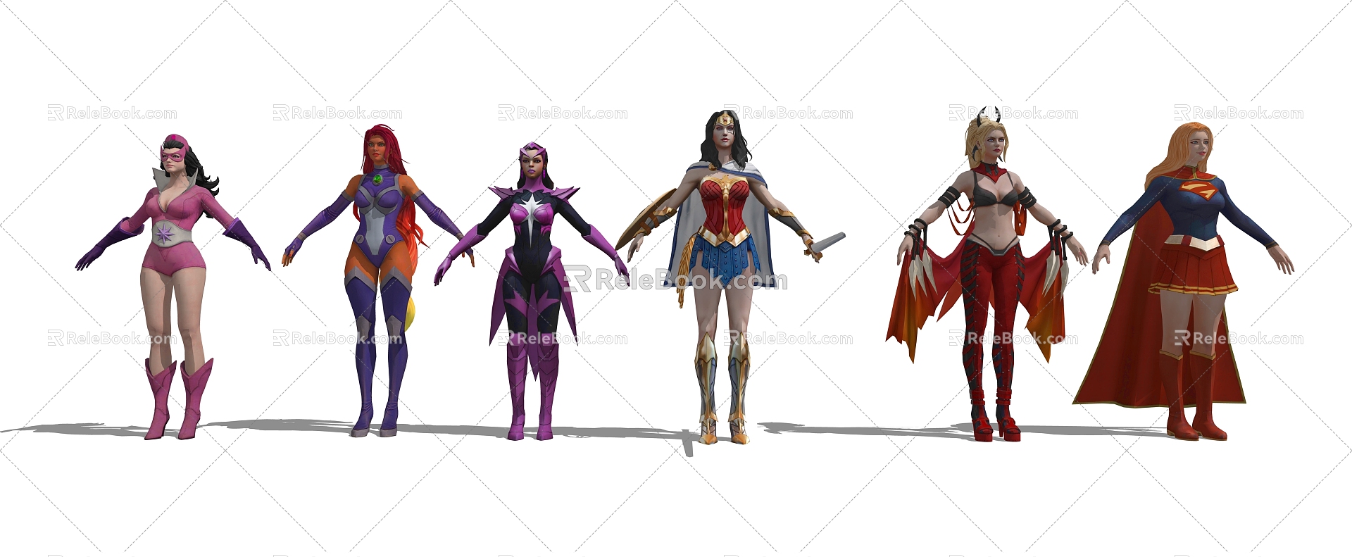 Superwoman game characters 3d model