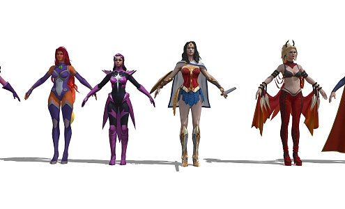 Superwoman game characters 3d model