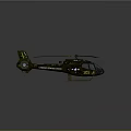 Green Military Helicopter Model Featuring Rotor Blades Transparent Windows And Star Insignia