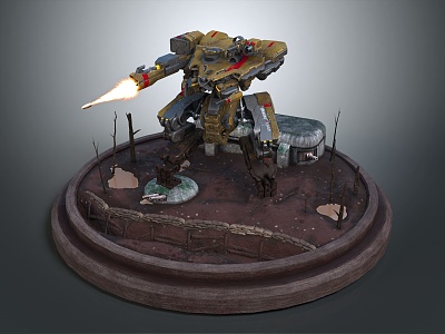 Modern Robot Mech Warrior Mech Soldier Machine Battlearm Mechanical Battlearm 3d model