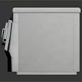 White Modern Computer Case With Circular Front Panel And Control Buttons