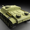 German Tank III Assault Gun Type G Old Tank World War II Tank 3d model