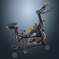 Modern Black And Orange Exercise Bike For Home Gym Fitness Equipment