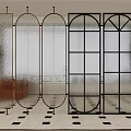 Stylish Modern Room Dividers With Metal Frames And Glass Panels For Home Decor