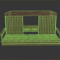 Natural Wood Outdoor Bench Featuring Center Table And Armrests Modern Design