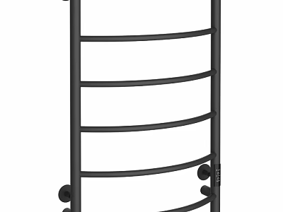 Black Metal Bathroom Towel Rack With Multiple Rails For Home Use 3d model