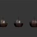 Vintage Wooden Boats With Traditional Structures And Classic Roof Designs
