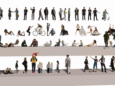 2D Multiplayer Character 3d model
