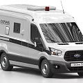 CITYBANK Armored Security Van With Red Warning Light And Black Stripes