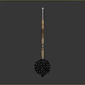 Traditional Weapon With Wooden Handle And Metal Spiked Ball Structure Design