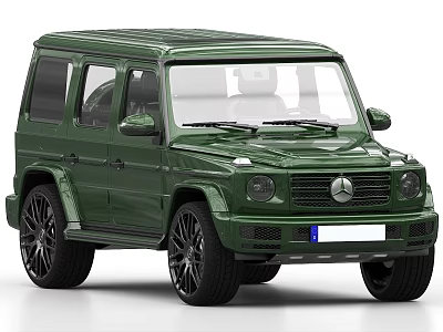 Green Mercedes G Class SUV With Sleek Exterior Design And Black Wheels 3d model