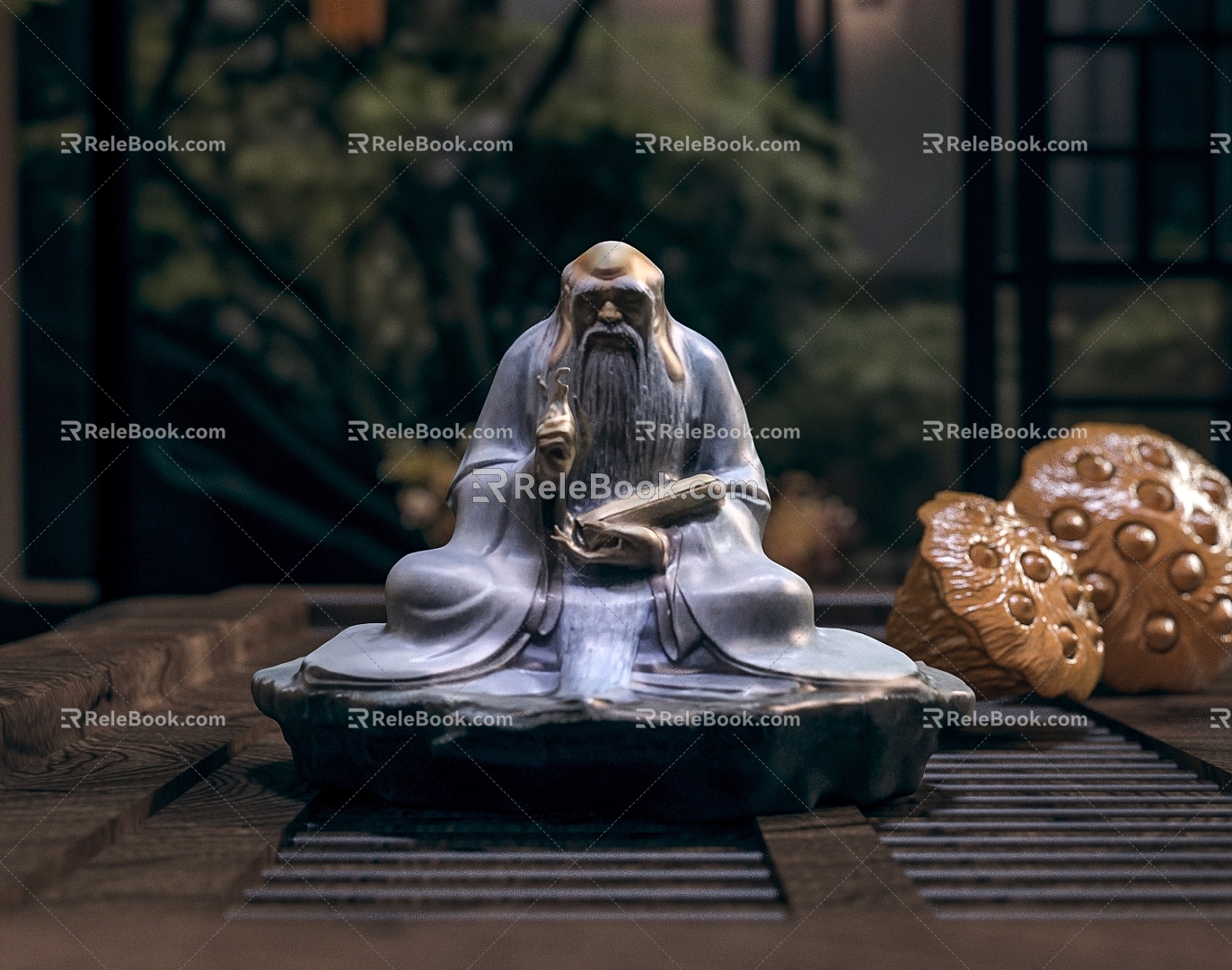 Tea Pet Tea Set Zen Tea Zen Decorations Lotus Canopy Fragrance Taoist Scholar Wen Chuang Products 3d model