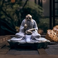 Tea Pet Tea Set Zen Tea Zen Decorations Lotus Canopy Fragrance Taoist Scholar Wen Chuang Products 3d model