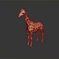Realistic Giraffe 3D Model As Game Movie Animated Character With Detailed Design