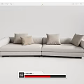 Modern double sofa multiplayer sofa 3d model