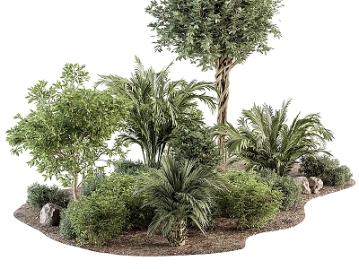 Modern Shrubs Outdoor Trees Green Planting 3d model