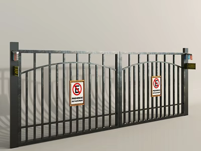 Modern metal wrought iron gate 3d model Modern metal wrought iron gate 3d model