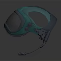 Green Safety Helmet With Goggles And Microphone For Daily Protection Use