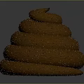 Brown Spiral Shaped Household Decorative Item With Multi Layer And White Specks