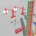Tower Cranes Essential Industrial Equipment For High Rise Construction Projects 3d model