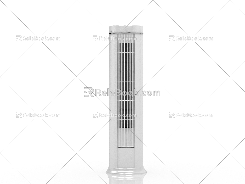 modern vertical cylindrical air conditioner 3d model