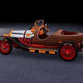 Vintage 1920 Ford Convertible With Wooden Body Red Wheels Classic Design