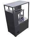 Black Industrial Equipment With Transparent Enclosure Control Panel And Precision Operation 3d model