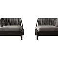 modern chaise longue woven sofa 3d model