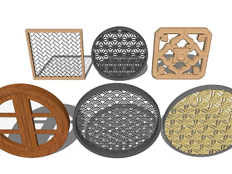 Chinese cut-out window 3d model