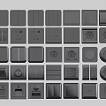 Modern switch socket 3d model