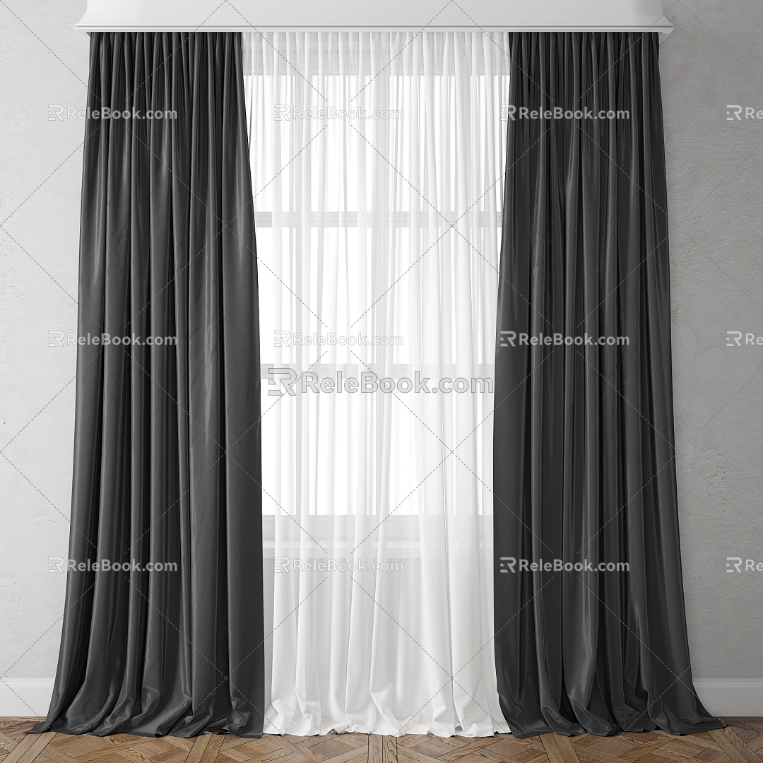 Curtain Curtain Curtain Cloth Curtain Fabric Home Living Room Curtain Bedroom Curtain model