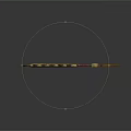 Ancient Wooden Spear Metal Dagger And Ornate Weapon On Leather Surface