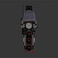 Advanced Futuristic Mechanical Weapon Featuring Multiple Barrels Glowing Missiles And Metal Details
