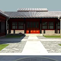 Ancient Architecture With Traditional Gray Roofs Red Walls Surrounded By Modern Buildings And Green Spaces