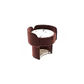 Elegant Modern Brown Bedside Table With Marble Top And Wooden Frame
