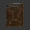 Industrial Equipment Metal Jerry Can with Rustic Finish Durable Structure Secure Handle for Fuel Storage