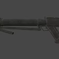 Military Tactical Long Barrel Rocket Launcher With Metal Construction Tripod Stand And Tactical Design