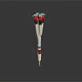 Space Rocket Model With Multiple Boosters White Orange And Black Design